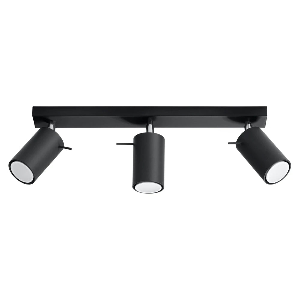 Sollux Lighting LED loftspot RING Sort, 3xGU10, IP20, aluminium, CE RoHS