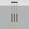 Sollux Lighting LED hængelampe Sort Guld MOZAICA, 3 x G9 sokkel, IP20, Aluminium, CE RoHS