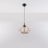 Sollux Lighting LED hængelampe træ POMPELMO, E27 fatning, IP20, 220-240V, Mat Guld Messing finish