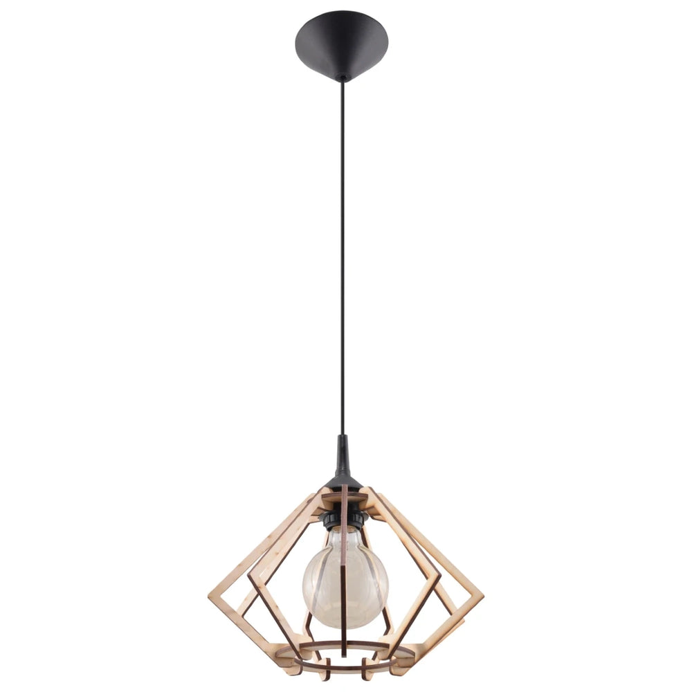 Sollux Lighting LED hængelampe træ POMPELMO, E27 fatning, IP20, 220-240V, Mat Guld Messing finish