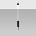 Sollux Lighting LED pendant lamp Black Gold LOOPEZ, 1xGU10, Aluminium, IP20, 220-240V, CE RoHS