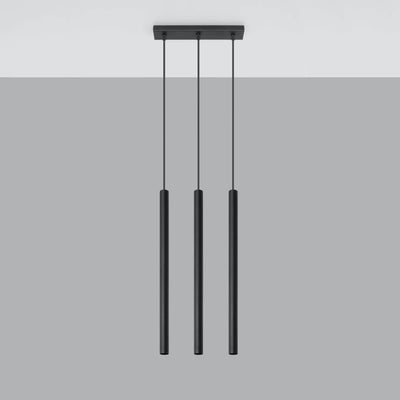 Sollux Lighting LED pendellampe Sort PASTELO, 3x G9 fatning, IP20, Aluminium, 220-240V, CE RoHS