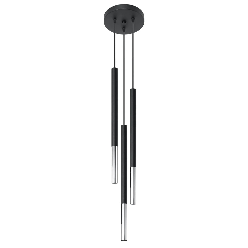 Sollux Lighting LED pendellampe MOZAICA 3xG9 fatninger, Sort Krom, Aluminium, IP20, CE RoHS
