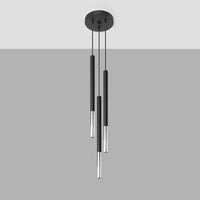 Sollux Lighting LED pendellampe MOZAICA 3xG9 fatninger, Sort Krom, Aluminium, IP20, CE RoHS