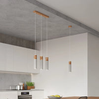 Sollux Lighting LED pendant lamp ZANE with 3 x GU10 sockets, Beton Wood finish, IP20, CE RoHS certified