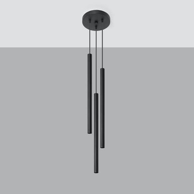 Sollux Lighting LED pendellampe Sort PASTELO, 3xG9 fatninger, Aluminium, IP20, CE RoHS, 220-240V