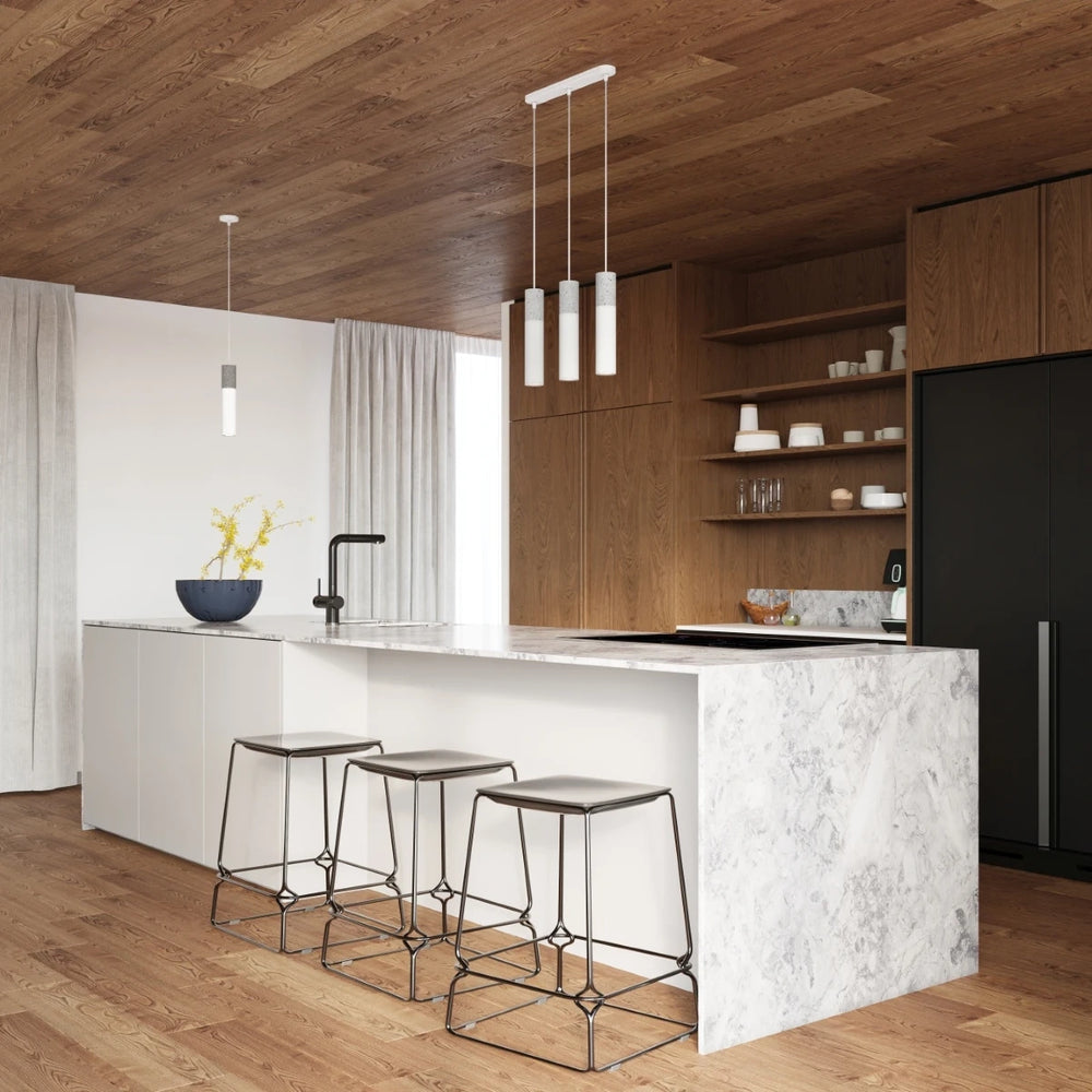 Sollux Lighting LED pendellampe BORGIO, 1xGU10, IP20, aluminium og stål, mat guld finish, 220-240V