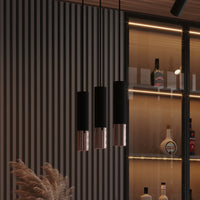 Sollux Lighting LED pendant light LOOPEZ Black Copper, 1xGU10, E27 socket, IP20, Aluminium, 220-240V