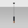 Sollux Lighting LED pendellampe LOOPEZ Sort Kobber, 1xGU10, E27 fatning, IP20, Aluminium, 220-240V