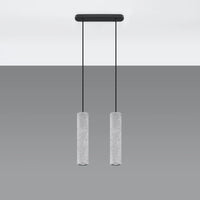 Sollux Lighting LED pendellampe LUVO med 2x GU10 fatninger, IP20, aluminium mat guld, 220-240V