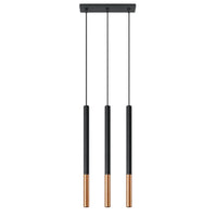 Sollux Lighting LED pendellampe MOZAICA Sort Kobber, 3xG9, 220-240V, IP20, Aluminium, CE RoHS