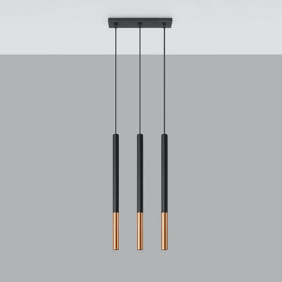 Sollux Lighting LED pendellampe MOZAICA Sort Kobber, 3xG9, 220-240V, IP20, Aluminium, CE RoHS