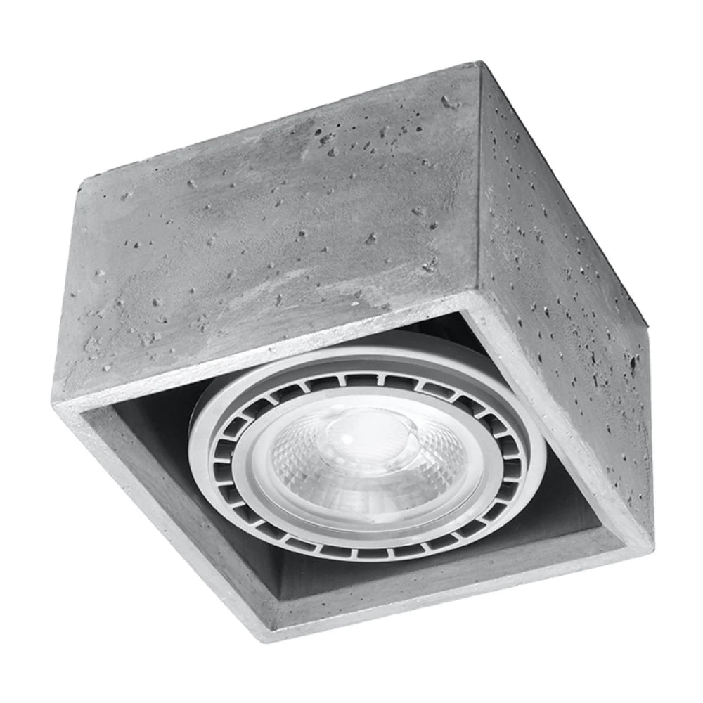 Sollux Lighting LED loftspot QUATRO GU10 AR111, 220-240V, IP20, aluminium, Grå, ekskl. LED spot