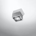 Sollux Lighting LED loftspot QUATRO GU10 AR111, 220-240V, IP20, aluminium, Grå, ekskl. LED spot