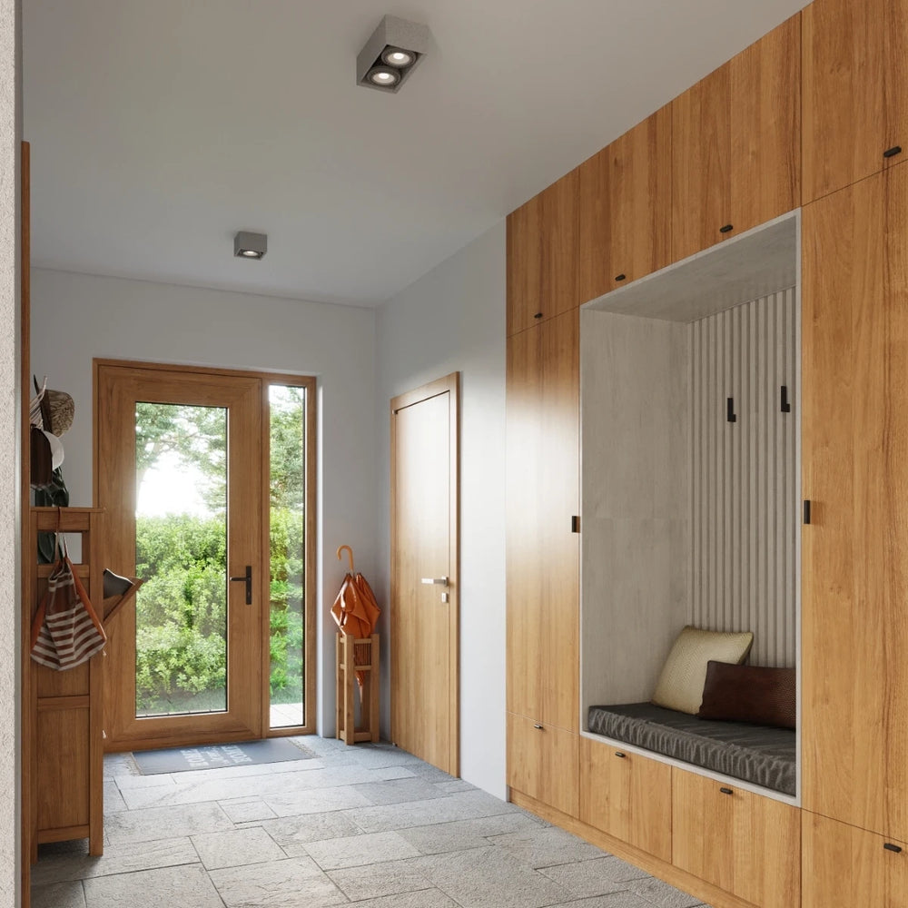 Sollux Lighting LED loftspot QUATRO GU10 AR111, 220-240V, IP20, aluminium, Grå, ekskl. LED spot