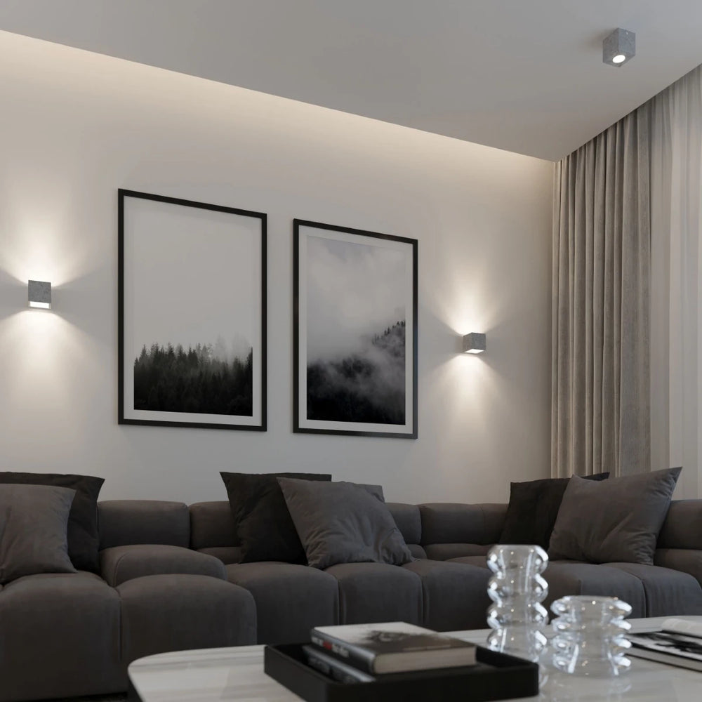 Sollux Lighting LED væglampe QUAD, G9 fatning, IP20, 220-240V, Aluminium Mat Guld finish, CE RoHS certificeret