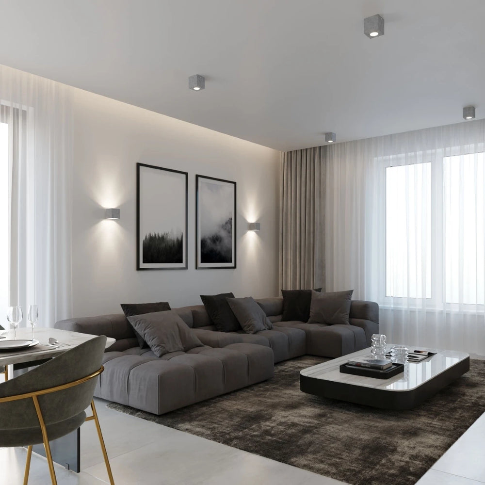 Sollux Lighting LED væglampe QUAD, G9 fatning, IP20, 220-240V, Aluminium Mat Guld finish, CE RoHS certificeret