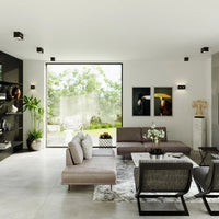 Sollux Lighting LOBO MAXI LED væglampe Sort, IP20, aluminium, 220-240V, maks 50W, CRI 80, CE RoHS