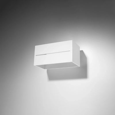 Sollux Lighting LOBO MAXI væglampe Hvid, LED kompatibel 50W, IP20, Aluminium, CE RoHS certificeret