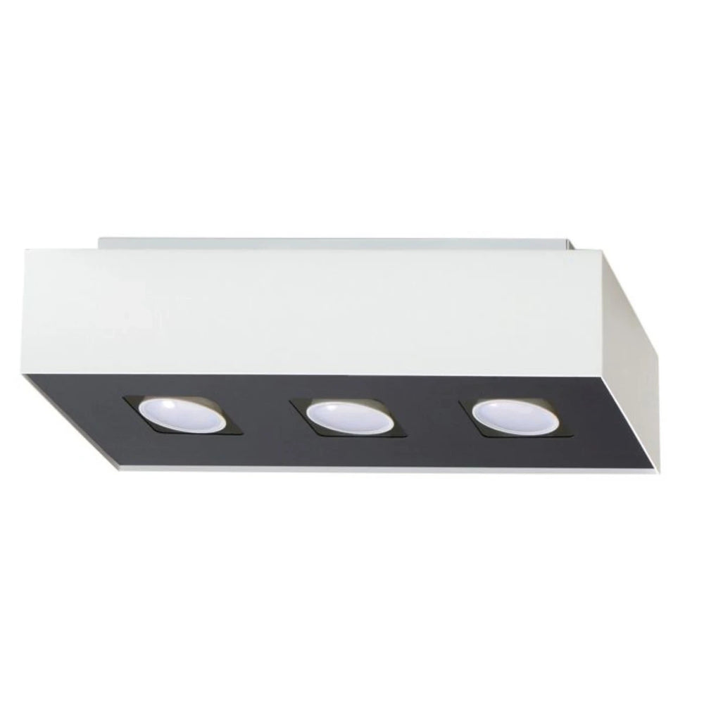 Sollux Lighting MONO 3 LED ceiling spotlight, White, Aluminium, IP20, 220-240V, CRI 80, CE RoHS