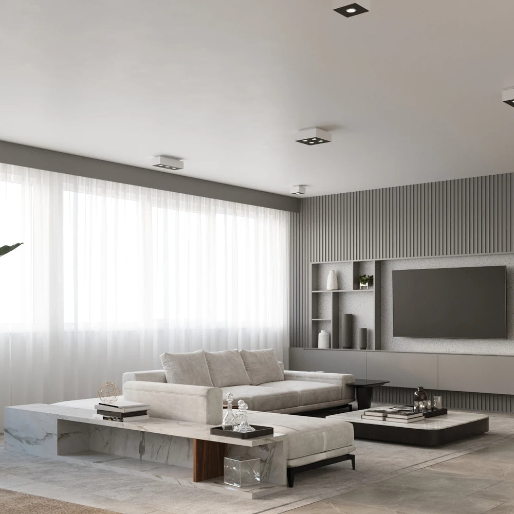 Sollux Lighting MONO 4 LED loftspot, IP20, 220-240V, maks. 4x35W, Aluminium Mat Guld finish