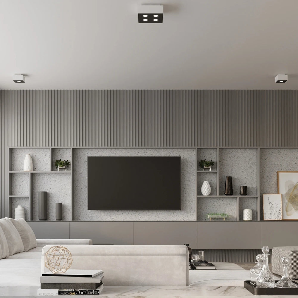 Sollux Lighting MONO 4 LED loftspot, IP20, 220-240V, maks. 4x35W, Aluminium Mat Guld finish