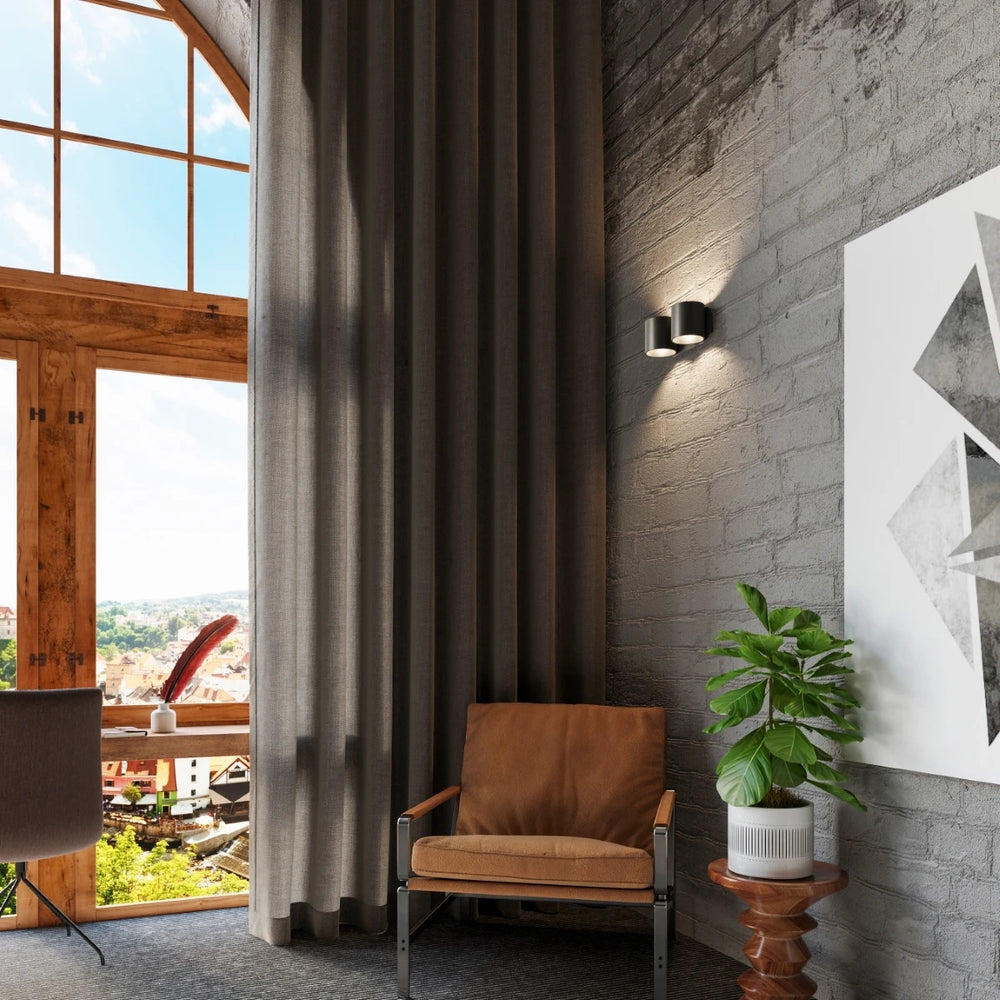 Sollux Lighting ORBIS 2 væglampe Sort, LED kompatibel, IP20, Aluminium, 220-240V, max 50W, CE RoHS