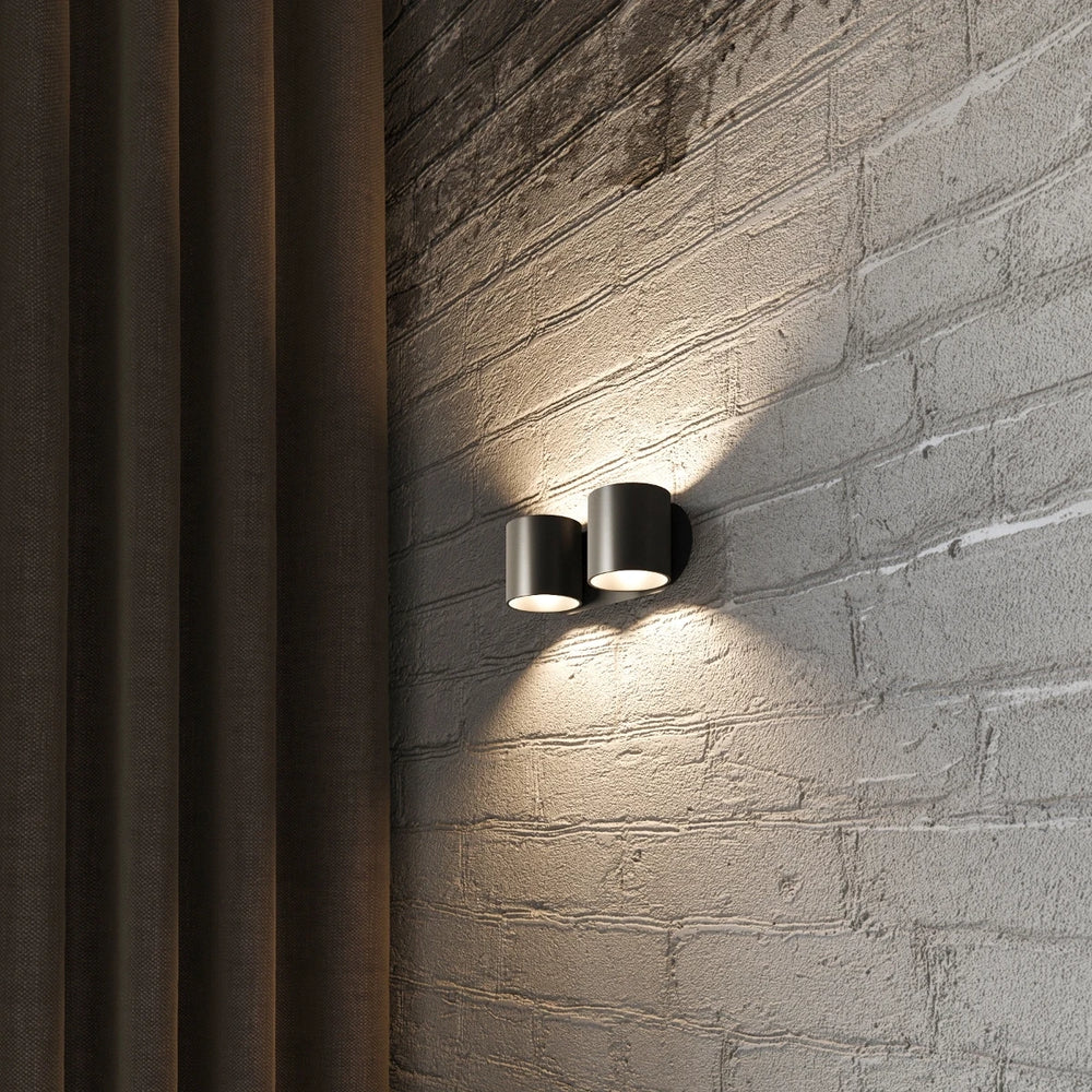 Sollux Lighting ORBIS 2 væglampe Sort, LED kompatibel, IP20, Aluminium, 220-240V, max 50W, CE RoHS