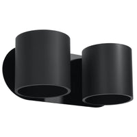 Sollux Lighting ORBIS 2 væglampe Sort, LED kompatibel, IP20, Aluminium, 220-240V, max 50W, CE RoHS