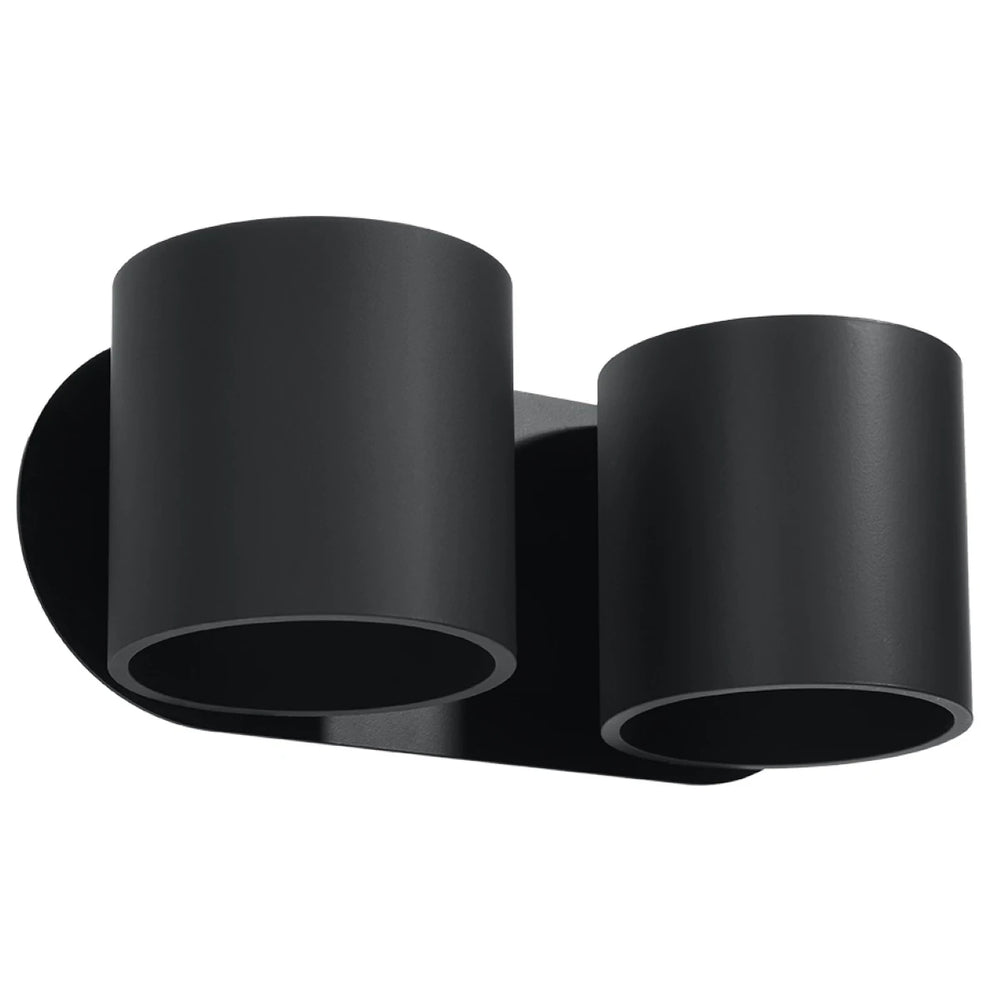 Sollux Lighting ORBIS 2 væglampe Sort, LED kompatibel, IP20, Aluminium, 220-240V, max 50W, CE RoHS