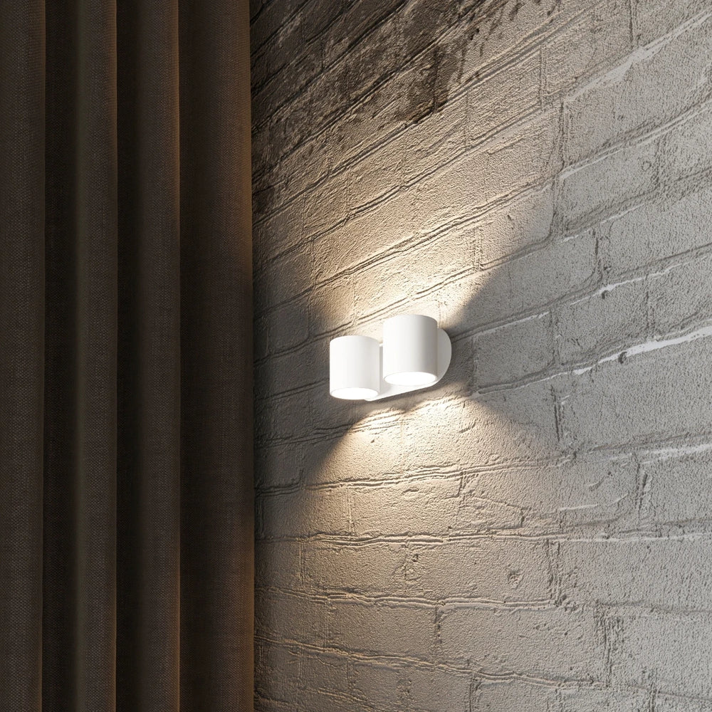 Sollux Lighting ORBIS 2 væglampe LED kompatibel, IP20, 220-240V, Aluminium Mat Guld Finish, CE RoHS