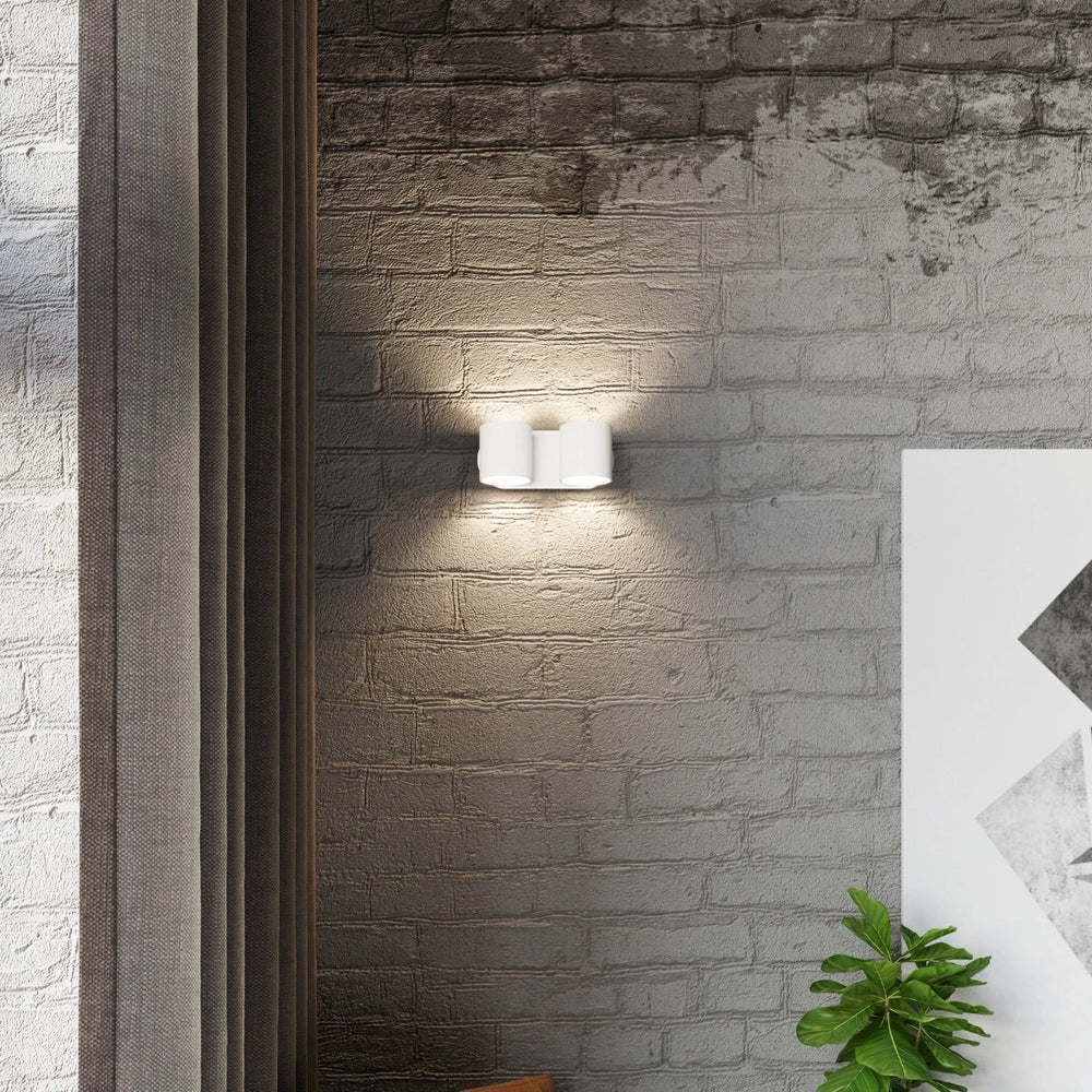 Sollux Lighting ORBIS 2 væglampe LED kompatibel, IP20, 220-240V, Aluminium Mat Guld Finish, CE RoHS