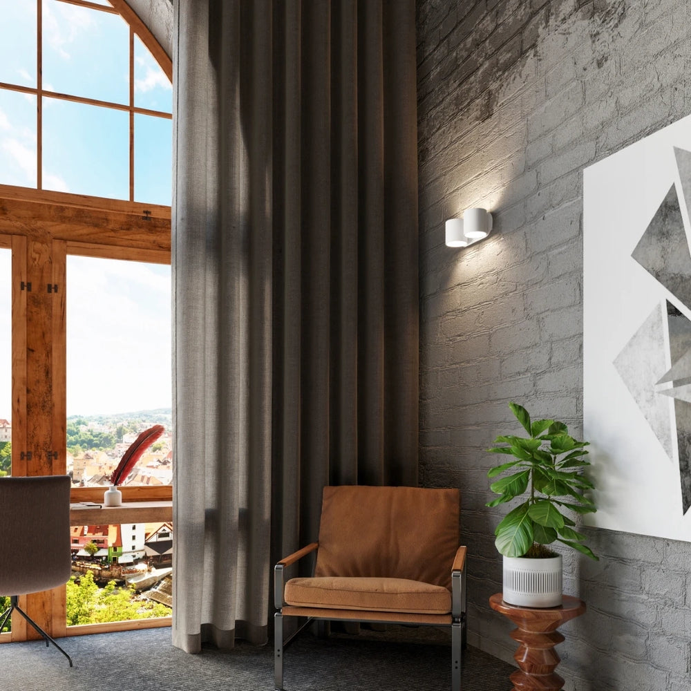 Sollux Lighting ORBIS 2 væglampe LED kompatibel, IP20, 220-240V, Aluminium Mat Guld Finish, CE RoHS