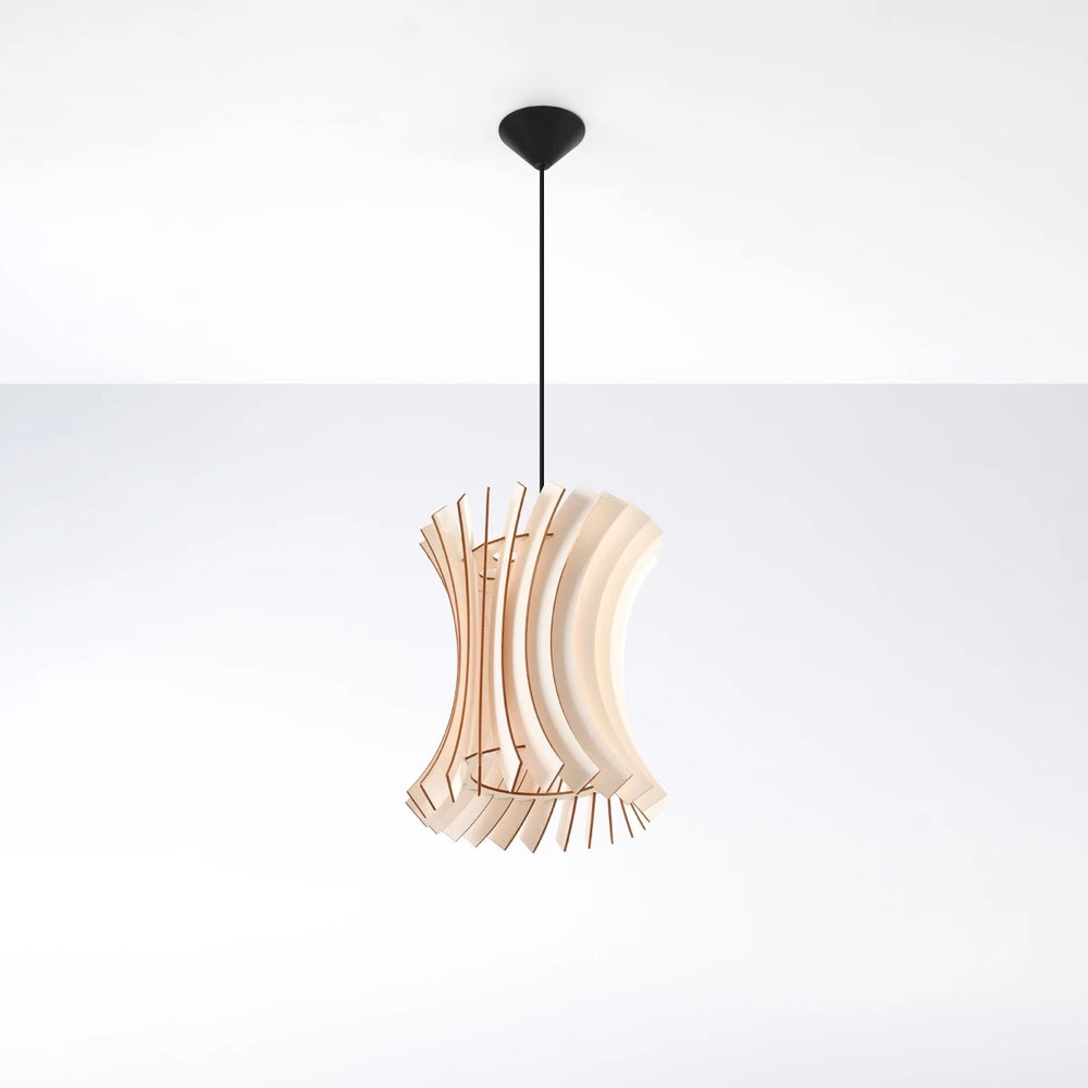 Sollux Lighting ORIANA hængelampe træ, LED kompatibel, 220-240V, IP20, Mat guld messing finish