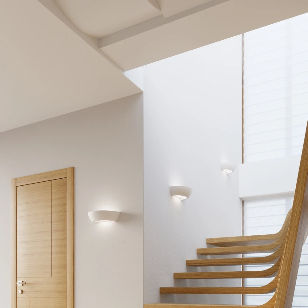 Sollux Lighting OSKAR keramisk væglampe, LED kompatibel, IP20, 220-240V, Mat Guld Messing finish