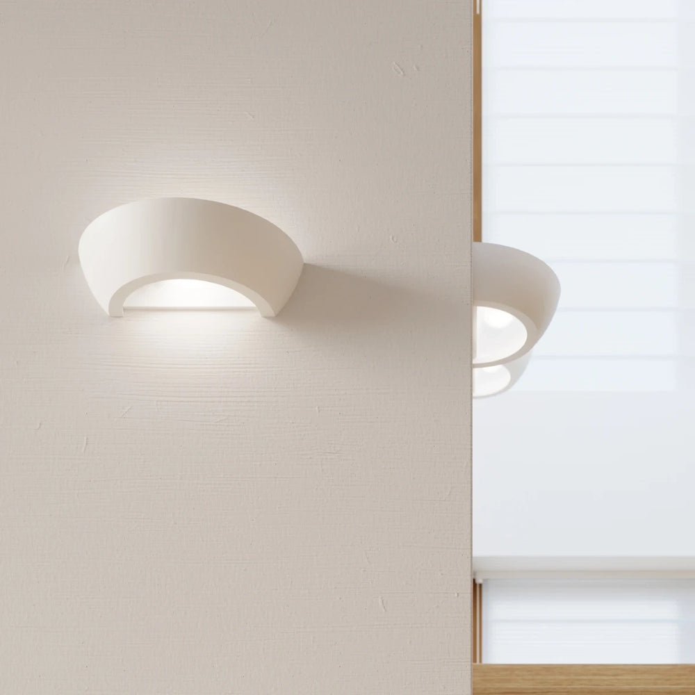 Sollux Lighting OSKAR keramisk væglampe, LED kompatibel, IP20, 220-240V, Mat Guld Messing finish