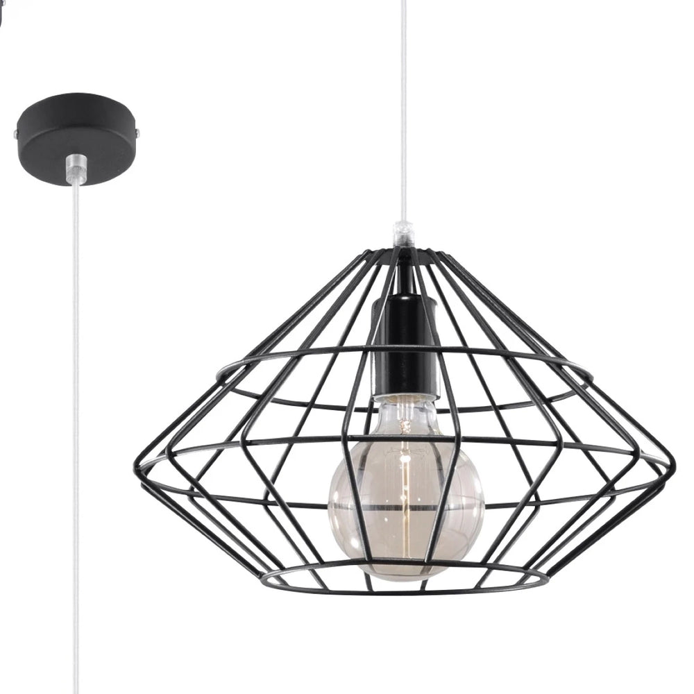 Sollux Lighting UMBERTO LED pendellampe, Sort, IP20, Aluminium, 220-240V, maks 50W, CE RoHS