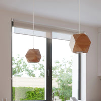 Sollux Lighting Woody hængelampe naturtræ, LED kompatibel op til 50W, IP20, CE RoHS, Mat guld finish