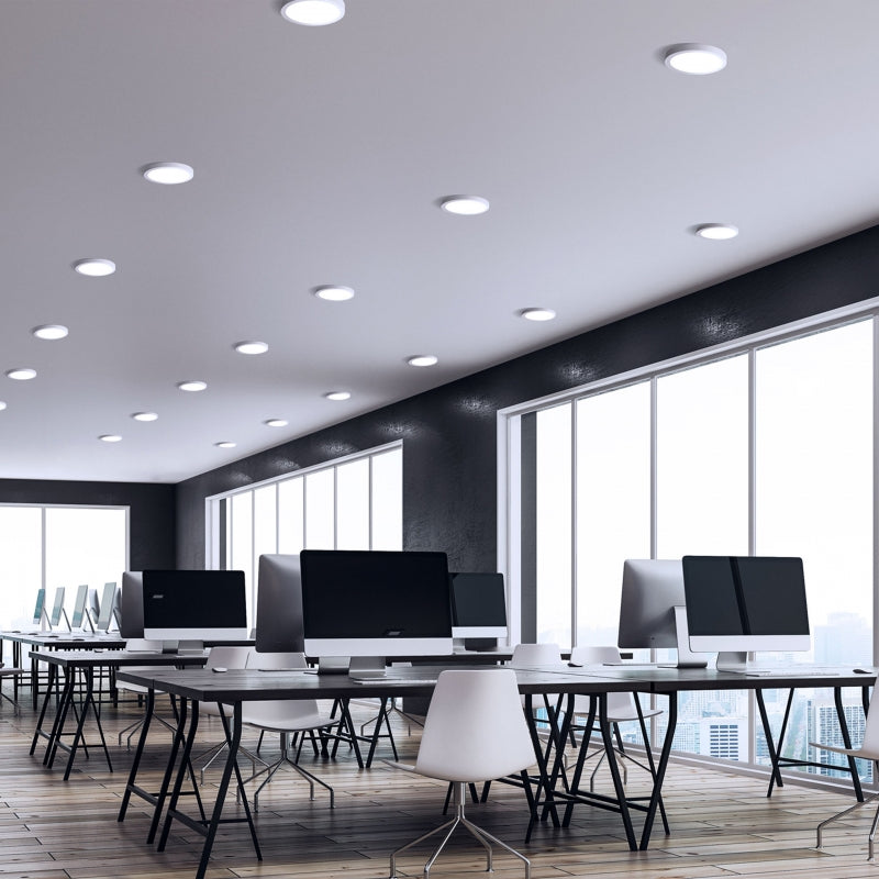 Spectrum ALGINE 2i1 LED downlight 12W 3000K 1200 lumen 230V IP20 rund overflade- eller indbygget Hvid