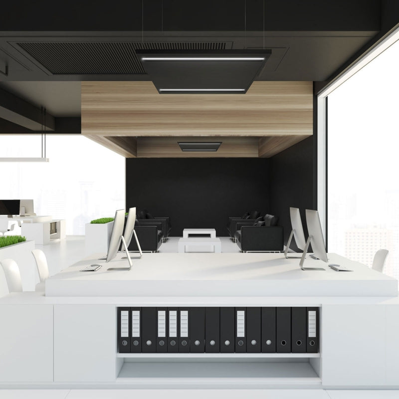 Spectrum ALGINE LINE LED loftpanel 44W 4000K 5300 lumen IP20 600x600mm Sort UGR<16 CRI>80