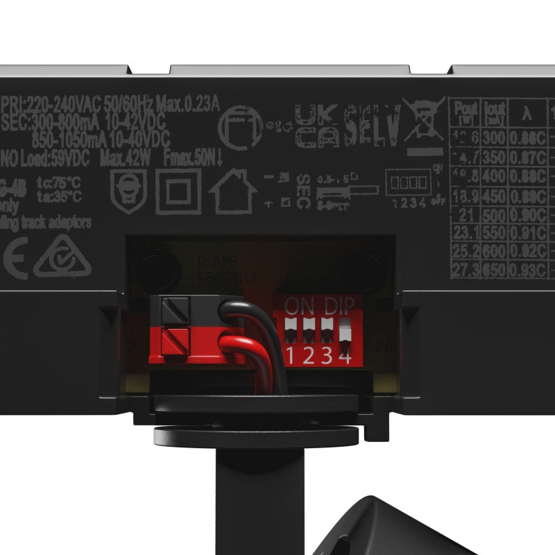 Spectrum ARTEMIDA Maxi LED Sporlægningslys 3-Faset 12-42W 3000K 4500 lumen CRI>90 IP20 Sort Aluminium