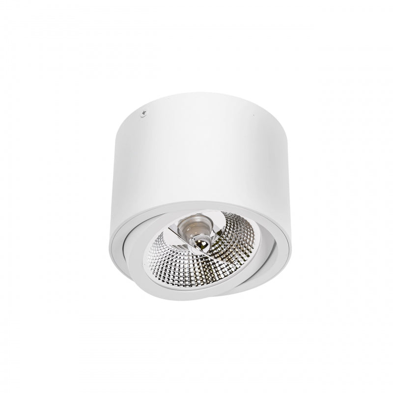 Spectrum CHLOE AR111 GU10 LED Loftlampe, Justerbar Rund Hvid, Overflademonteret, IP20 Maks 20W