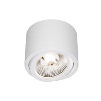 Spectrum CHLOE AR111 GU10 LED Loftlampe, Justerbar Rund Hvid, Overflademonteret, IP20 Maks 20W