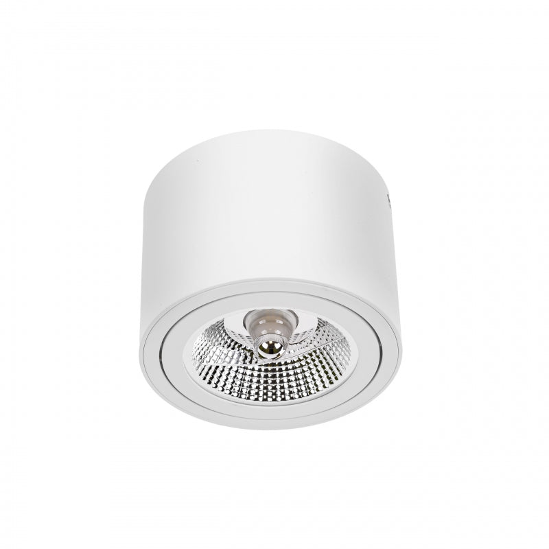 Spectrum CHLOE AR111 GU10 LED Loftlampe, Justerbar Rund Hvid, Overflademonteret, IP20 Maks 20W