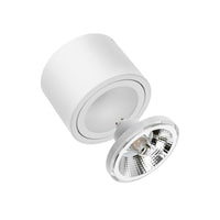 Spectrum CHLOE AR111 GU10 LED Loftlampe, Justerbar Rund Hvid, Overflademonteret, IP20 Maks 20W