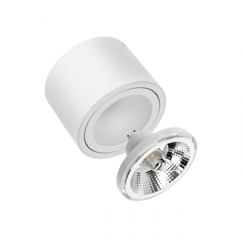 Spectrum CHLOE AR111 GU10 LED Loftlampe, Justerbar Rund Hvid, Overflademonteret, IP20 Maks 20W