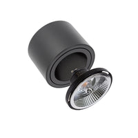 Spectrum CHLOE AR111 GU10 LED loftlampe, IP20, rund justerbar Sort aluminiumsarmatur, 20W maks 250V