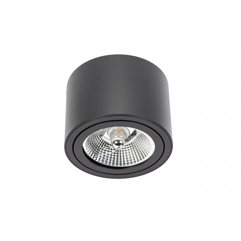 Spectrum CHLOE AR111 GU10 LED loftlampe, IP20, rund justerbar Sort aluminiumsarmatur, 20W maks 250V