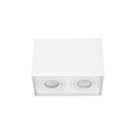Spectrum CHLOE DUO White Rectangle Adjustable Ceiling Spot Light 2xGU10 Surface Mounted IP20 Indoor
