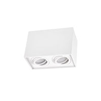 Spectrum CHLOE DUO White Rectangle Adjustable Ceiling Spot Light 2xGU10 Surface Mounted IP20 Indoor